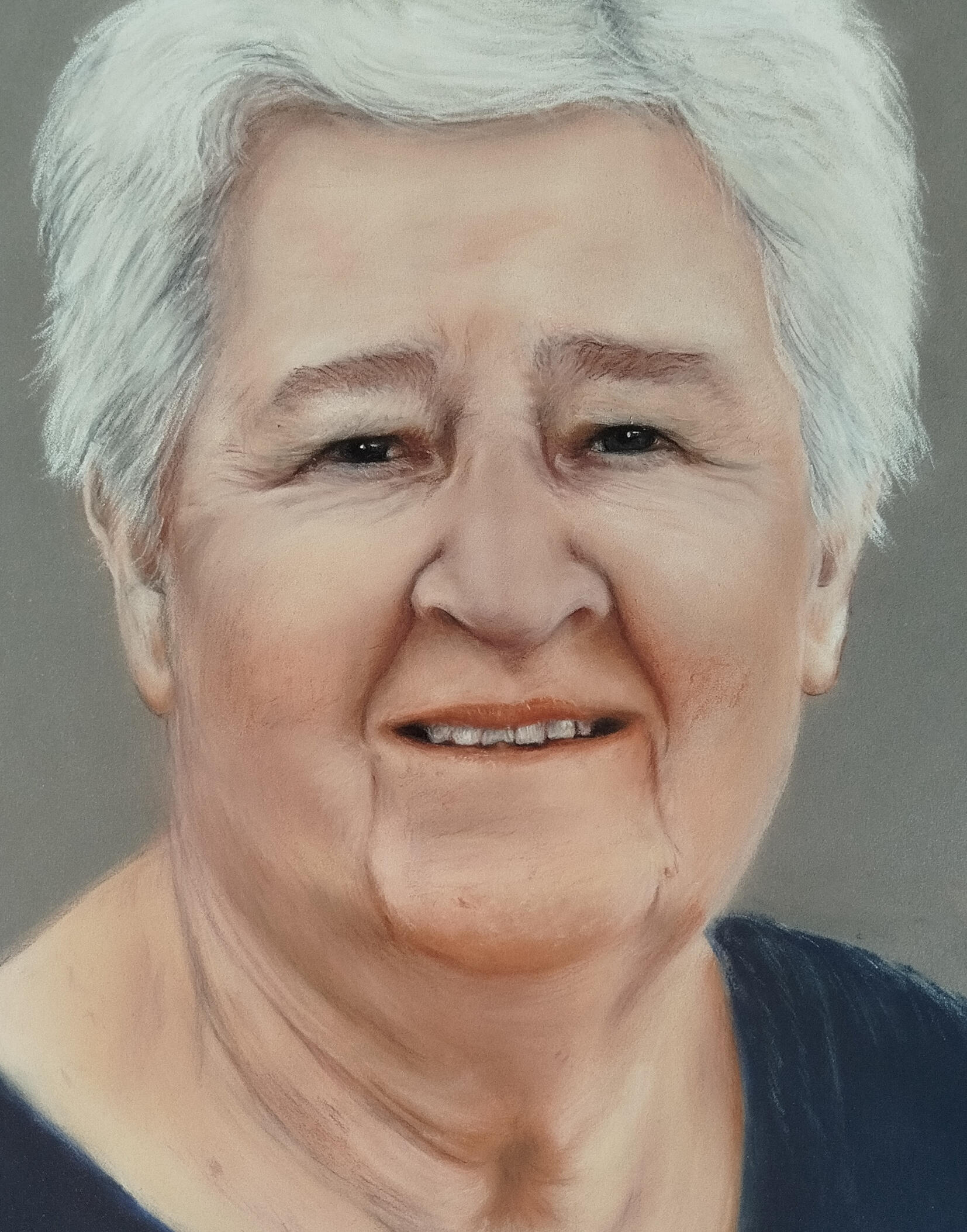 Untitled Portrait de femme au pastel sec
